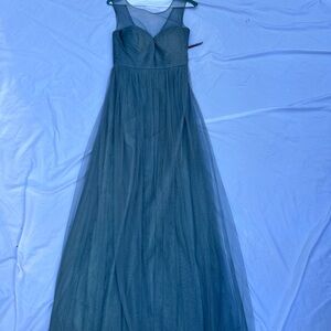 Jenny Yoo Gray Maxi Dress
